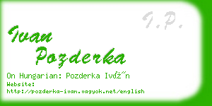 ivan pozderka business card